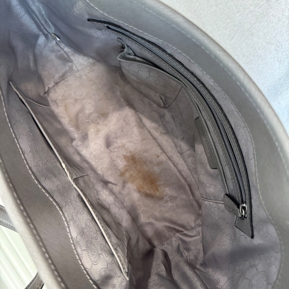 MICHAEL KORS JET SET Gray Saffiano Leather Bag with Silver Tone Hardware - Picture 4 of 5